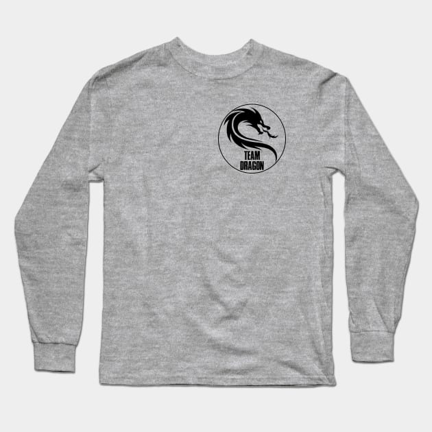 Team Dragon t-shirt - small black logo Long Sleeve T-Shirt by Cole Denton